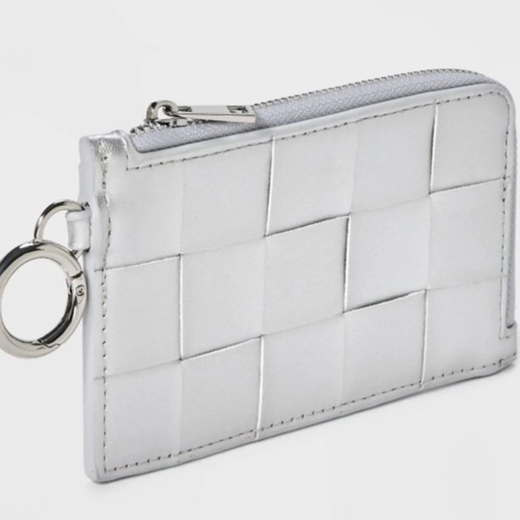 L-Zip Card Case - A New Day™ Silver: Shell, Solid Pattern, Zip Closure - Picture 4 of 8